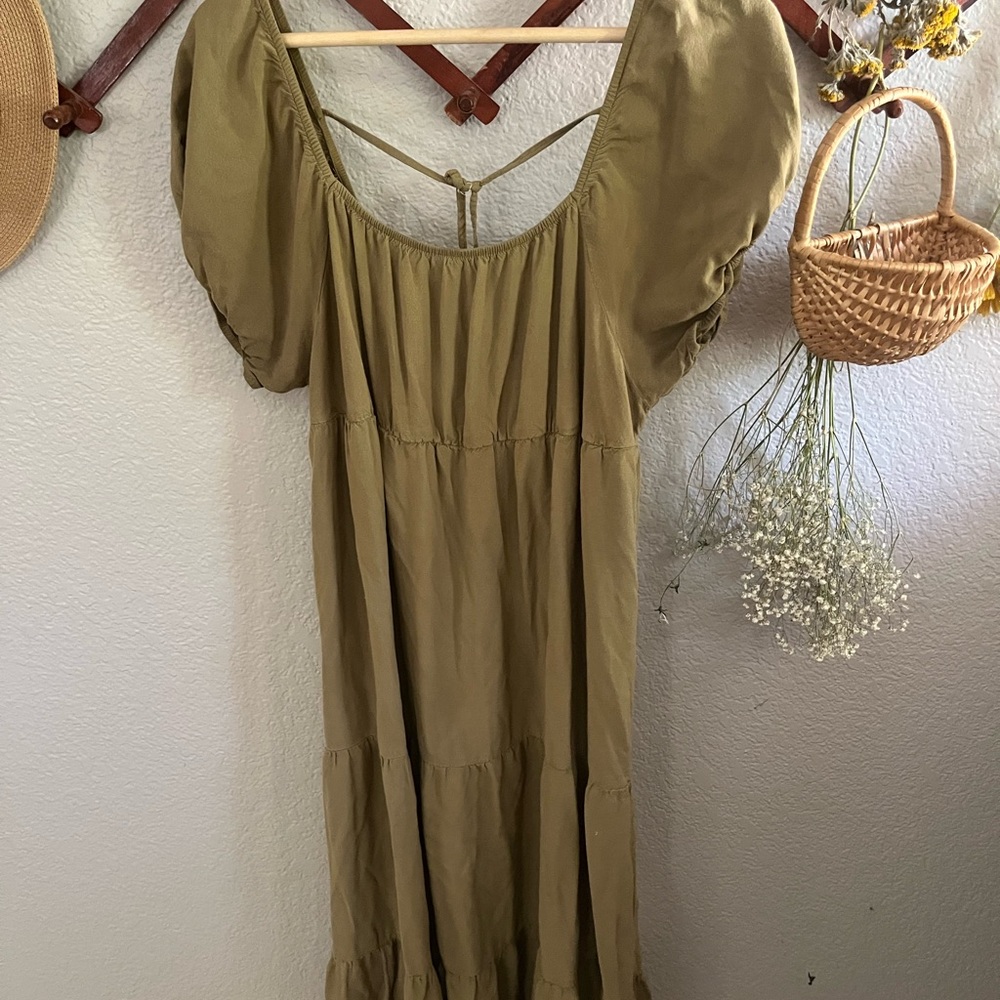 Olive Green Women's Dress